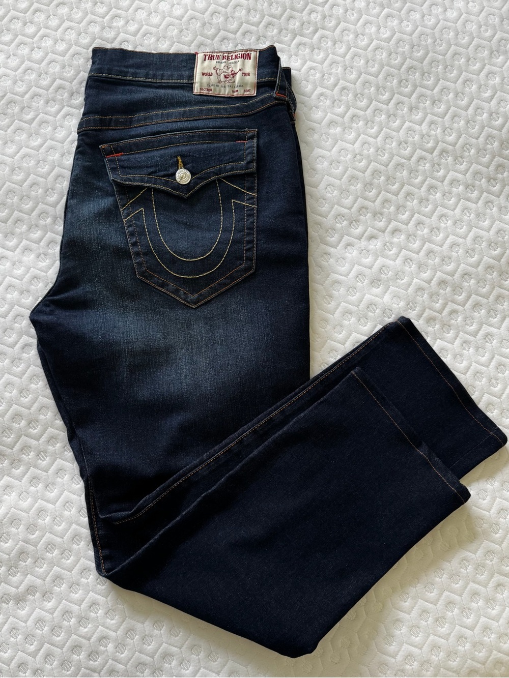 True Religion Skinny Jeans in Dark Indigo Wash